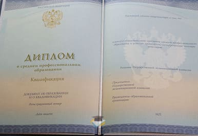 Диплом Университетского колледжа ОмГПУ 2014-2020 годов